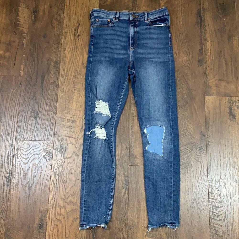 ASOS Skinny Distressed Patched Hi-Rise Jeans